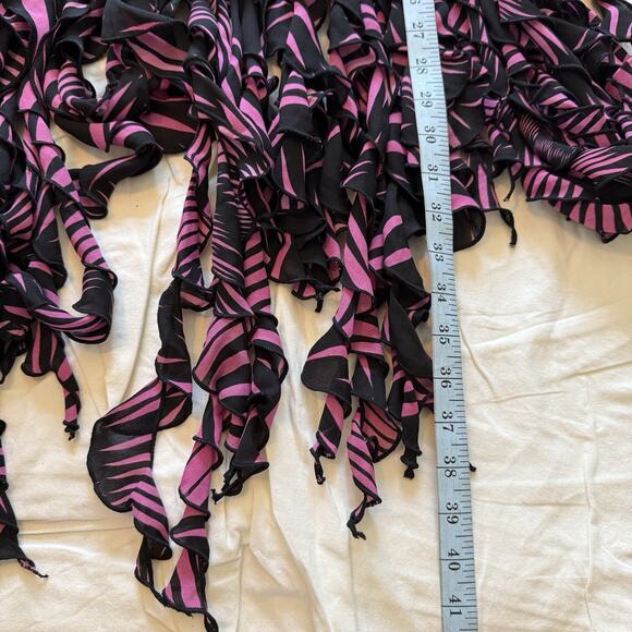 Vintage Y2K Emo Punk Mermaid Geometric Tassel Maxi Skirt - Black, Purple Wms XL - Picture 10 of 11